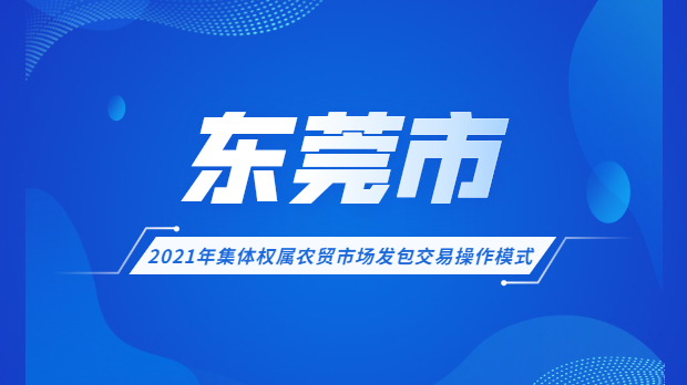 2021年集體權屬農貿市場發包交易操作模式